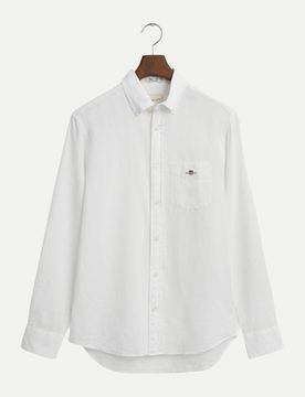 Gant Leinenhemd Regular-Fit Weiß L