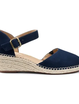 Women's 'Pacific' Wedge Sandals in Navy Size: 9 - Navy - Size: 9 - Hotter - FashionsVida