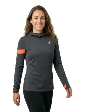 Felpa Blondie Medium Grey / Neon Coral L - Macron - FashionsVida