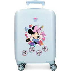 Maleta de cabina 55 cm minnie flowers abs rígida con capacidad de 35l