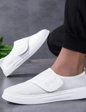 Zapatillas casuales transpirables de malla para hombres, mocasines ligeros y cómodos, suela blanda, adecuados para primavera/verano, talla 36-46 - Shein - FashionsVida