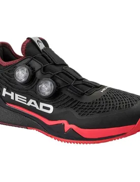 Endure Pro Boa Clay Shoes Black / Red UK 7.5 - Head Racket - FashionsVida