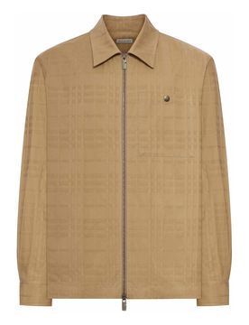 Camicia con zip in cotone a quadri