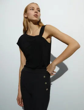 Pantalón tobillero de mujer tiro alto - Andam - FashionsVida