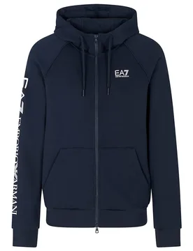 Ea7 Emporio Armani Sweat-shirt à Zip Train Logo Series Extended Logo Cc Navy / White L - Giorgio Armani - FashionsVida
