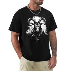 Gothic Occult Goat Head Horror T-Shirt Outdoor Activity Sports T-Shirt