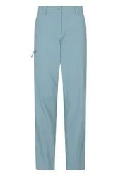 Hiker' Womens Stretchy Trousers Quick Dry Sun Protection Holiday Pants Blue Polyamide - Size 18 Uk