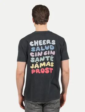 T-Shirt Cheers Schwarz M - Kleinigkeit - FashionsVida
