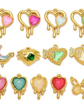 Pcs/Lot Stainless Steel Rhinestone Charms Heart Moon Pendants For DIY Making Bracelet Necklace Jewelry Accessory Wholesale - Aliexpress - FashionsVida