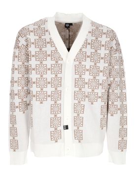Cardigan Uomo Breeze Blocks Cardigan Brown/white