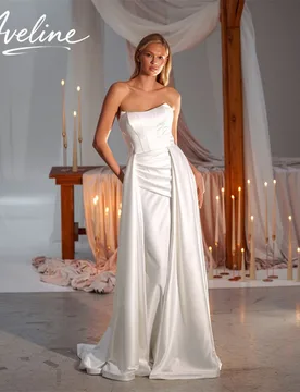 Modern Strapless Pleated Mermaid Wedding Dress Women 2026 Sleeveless Backless Detachable Train Vestidos De Novia Customized - Aliexpress - FashionsVida
