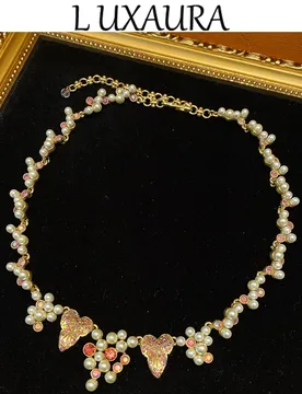 Vintage fashion classic copper plated 18K Leaf design with glazed pearl style paired with bohemian women's jewelry necklace - Aliexpress - FashionsVida