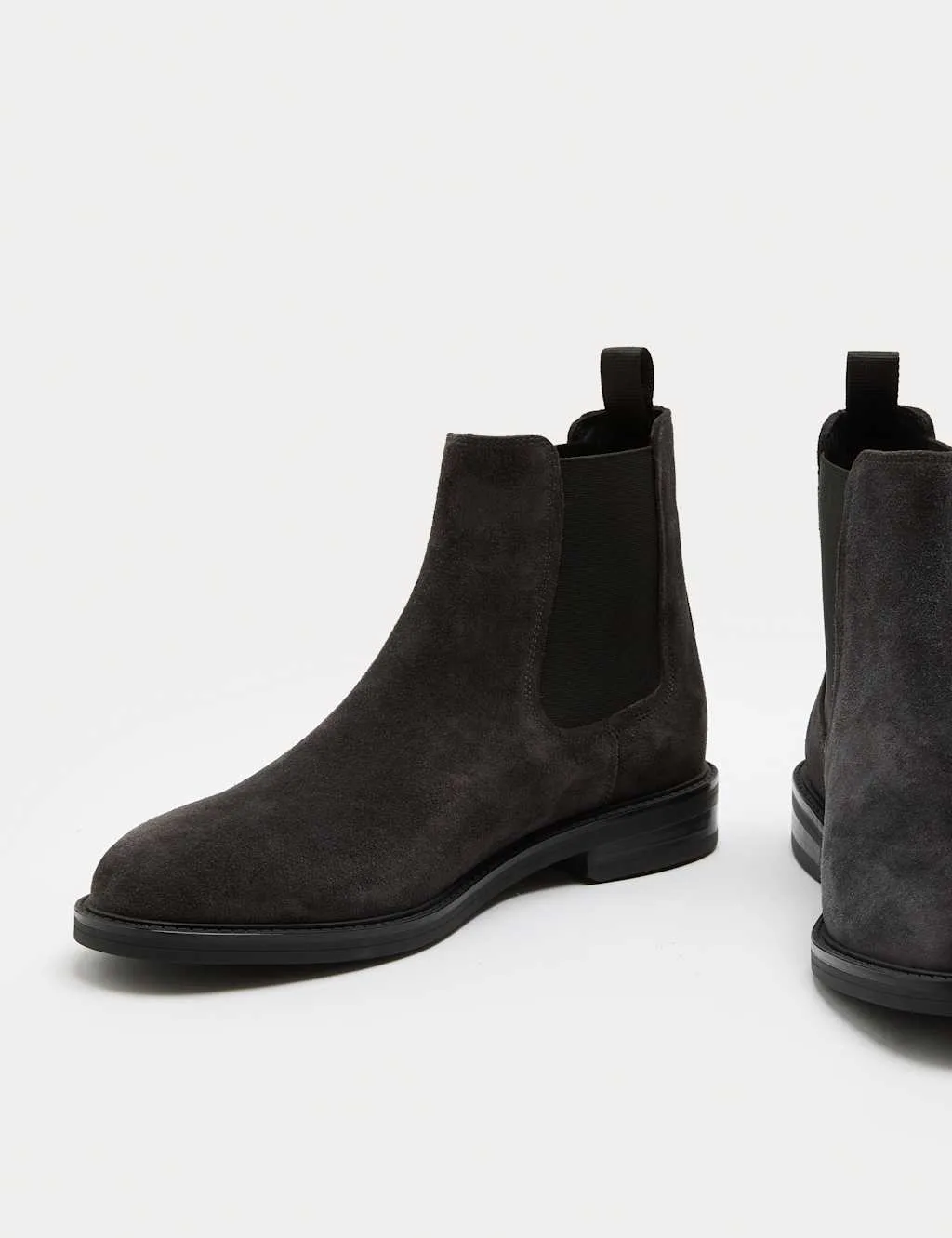 Suede Chelsea Boots Charcoal male - M&S - FashionsVida