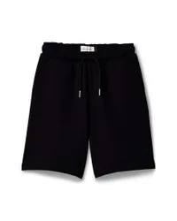 Bermuda nero in felpa di puro cotone