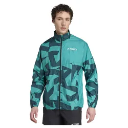 Terrex Multi Printed Windbreaker Pure Teal / Aurora Ivy S Men