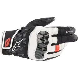 Guanti Moto in Pelle SMX-Z DRYSTAR Nero Bianco R taglia XL