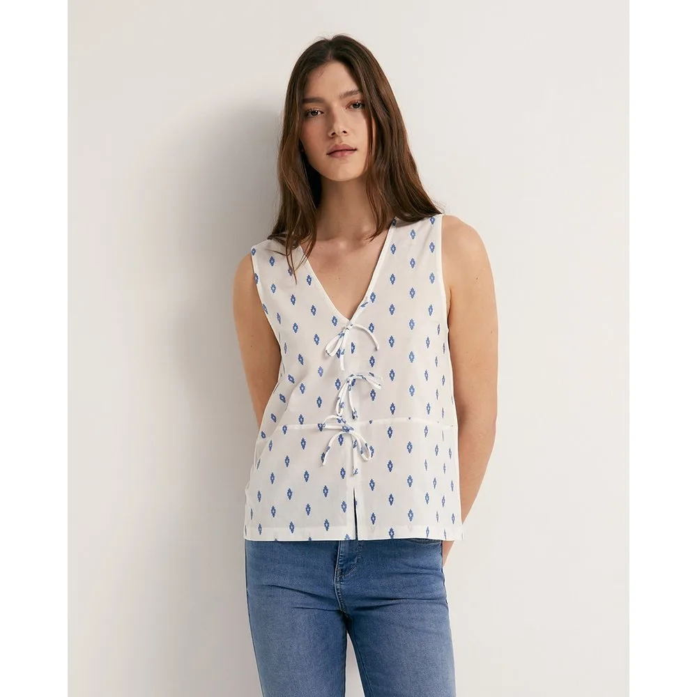 Sfera - Camiseta bordado lazadas - Sfera - FashionsVida