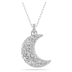 Pendente Luna, Luna, Bianco, Placcato rodio OS