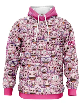 Emoji Classic Pink Sweatshirt Pink 2XL Men,Women - OTSO - FashionsVida