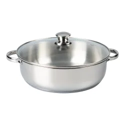 Edelstahl-Servierpfanne, 4,6 l silber