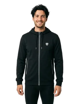 Ea7 Felpa Con Zip 8npm20 Black M - Emporio armani - FashionsVida
