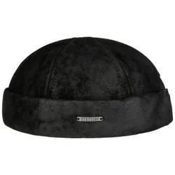 Pigskin Docker Hat by - black - Size: L (58-59 cm)