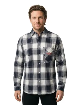Chemise à Manches Longues Flannel Sky Captain / Castle Wall S