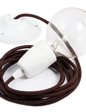 Cables Suspension Luminaire Rm13 Diy 1 M Brown / White One Size - Creative - FashionsVida