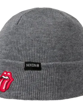 Rolling Stones Beanie Hat by - grey - Female - Size: One Size - Nixon - FashionsVida