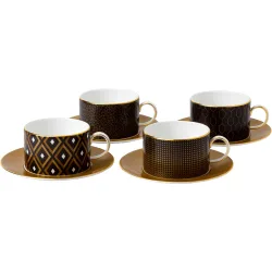 Set 4 tazas de te con plato Arris Wegdwood