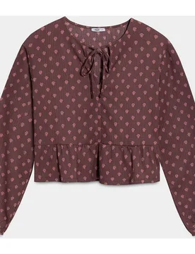 Top de mujer estampado y manga larga - Noon - FashionsVida