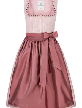 Dirndl Lunara (rose, Gr. 48) von Heimatgwand für Damen, Mieder: 100% Polyester, Rock: 42% Baumwolle, 58% Polyester - Stockerpoint - FashionsVida
