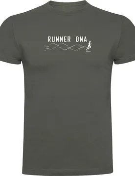 Maglietta A Maniche Corte Runner Dna Dark Army Green L - Kruskis - FashionsVida