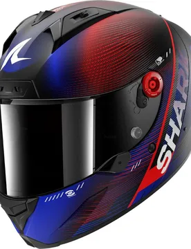 Casco Moto Integrale AERON SPEED-TECH Mat Carbon Blu R taglia XS - Shark - FashionsVida