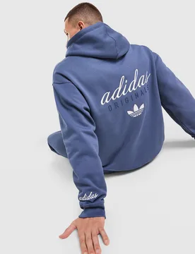 Mens Stack Hoodie - Blu, blu blu Uomo taglia XXL - Adidas - FashionsVida