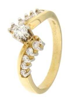 Anello Donna Oro Giallo Bianco GL101469