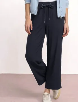 High Waist Wide Leg Hose im Loose Fit female Blau