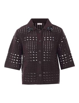 T-shirt lavorata a maglia
