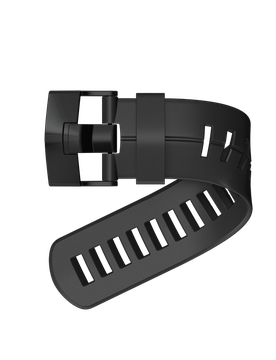 Cinturino di prolunga in silicone nero con fibbia nera per Suunto DX