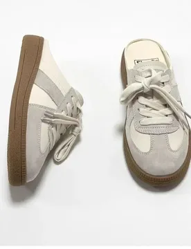 Loafers Walking Sneakers Lazy Clogs Platform Summer Slip On Creeper Baotou Half Slippers Women Mules Shoes Slip-On Round Toe - Aliexpress - FashionsVida