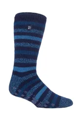 Mens Patterned Thermal Slipper Socks - - Size: L