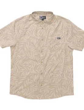 Chemise à Manches Courtes Breezer Perf Button Up Khaki M - Salty Crew - FashionsVida
