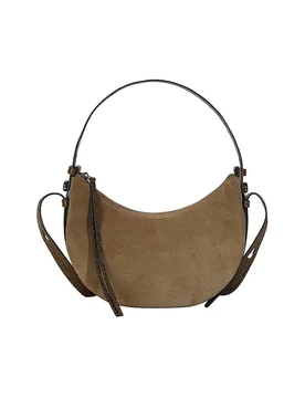 Borsa in pelle - Hobo Bag ROMY beige - Tory burch - FashionsVida