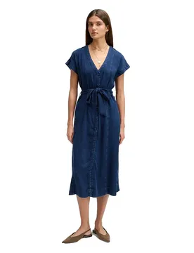 Robe Midi à Manches Courtes Belted Sunset Ride L