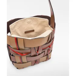 Bolso de hombro de mujer tipo hobo de piel Horizonte