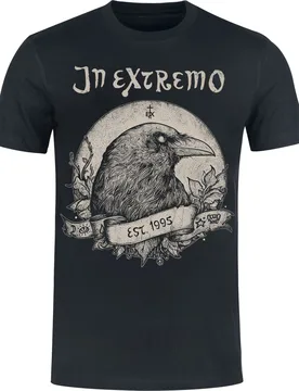 T-Shirt - Rabe - S bis 3XL - für Männer - Größe S - schwarz - Lizenziertes Merchandise! - Männer - male - In Extremo - FashionsVida