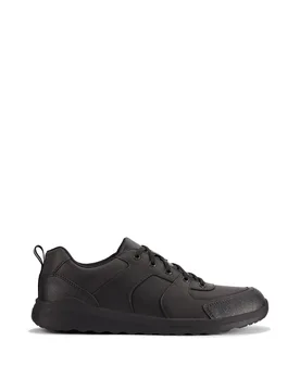 Kids' Leather School Shoes (3 Large-9 Large) Black male - Clarks - FashionsVida