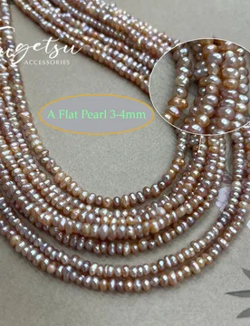 A Mini Flat Pearl Natural Freshwater Pink-Purple Pearl 3-4mm For Jewelry Making DIY Accessory Handicraft Supplies - Aliexpress - FashionsVida