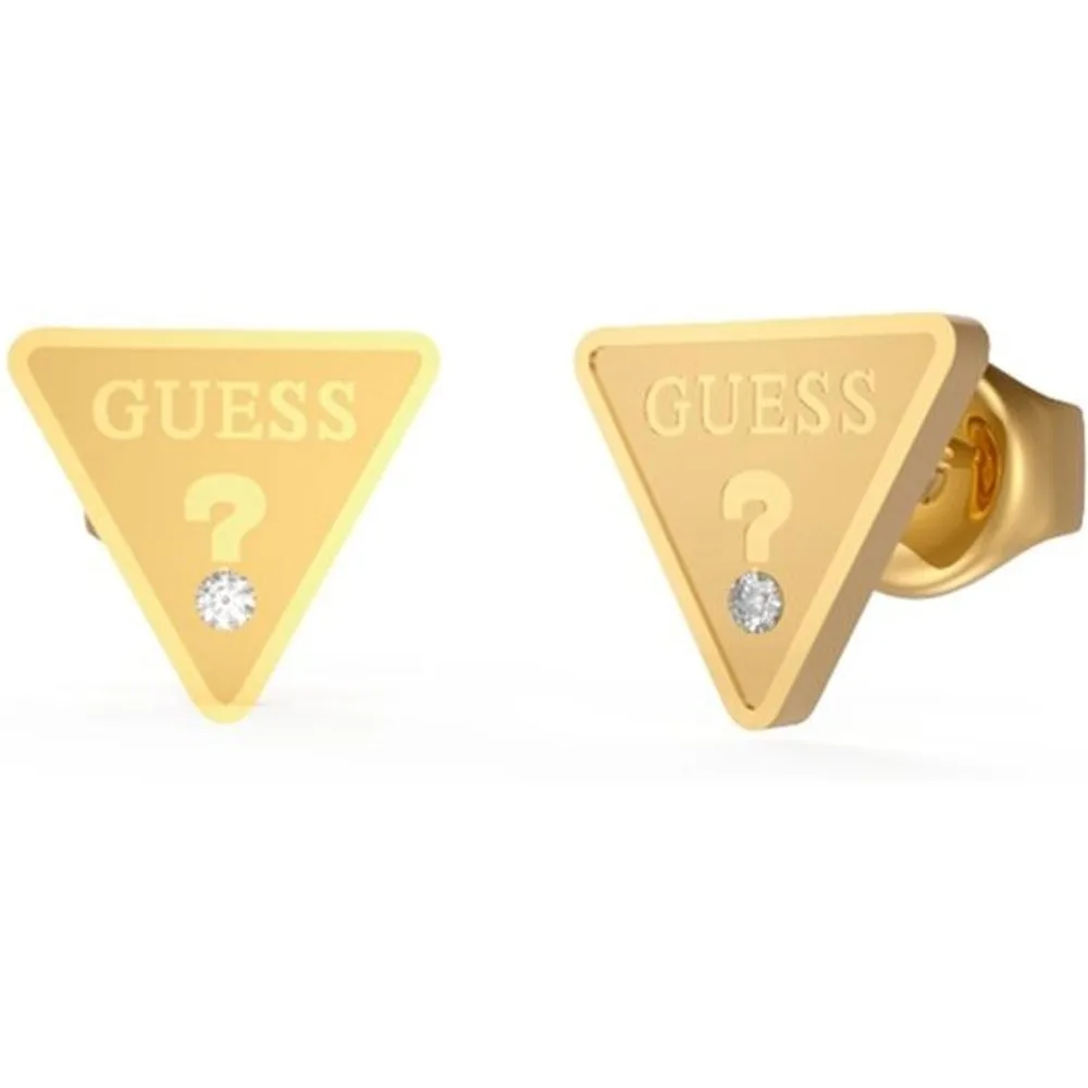 Pendientes studs party de acero dorado - Guess - FashionsVida