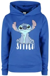 Disney Kapuzenpullover - Stitch - Sit - S bis L - für Damen - Größe M - blau - EMP exklusives Merchandise! - Frauen - female